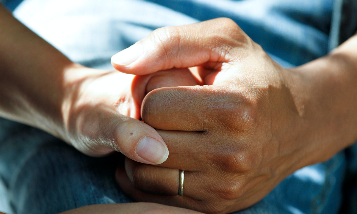 People holding hands